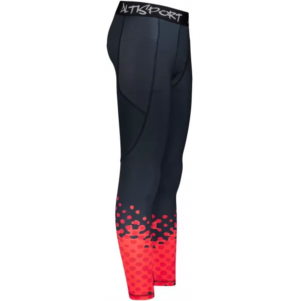  Muške duge premium sportske tajice ALTISPORT VOJ/ALM109LEG01 CRVENO/CRNO 