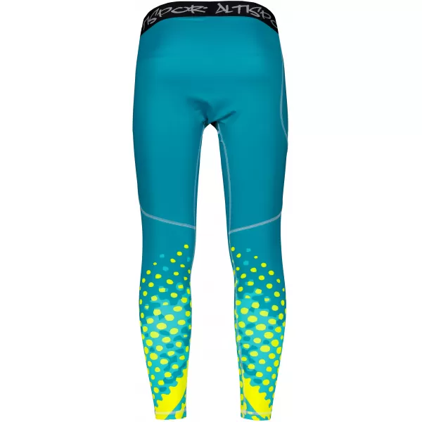  Muške duge premium sportske tajice ALTISPORT VOJ/ALM109LEG01 SMARAGDNO-FLUO 