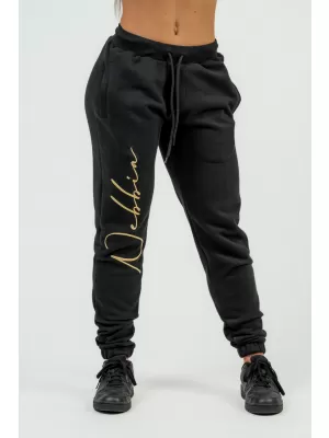 Ženska široka trenirka s potpisom INTENSE 846 BLACK/GOLD Nebbia