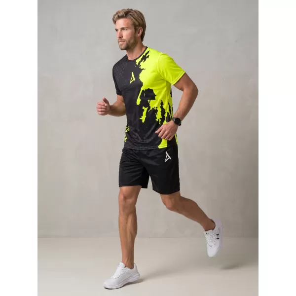  Muška premium funkcionalna majica ALTISPORT VOJ/ALM112TR01 CRNO-FLUO ŽUTA 