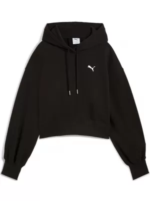 Ženska majica PUMA WARDROBE ESS RELAXED CROPPED HOODIE TR 629746-01 CRNI