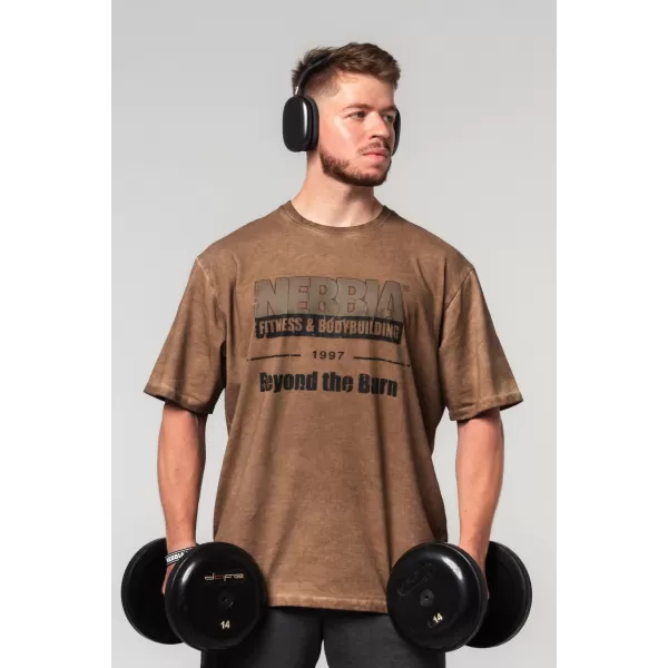  Isprana oversized majica kratkih rukava HERITAGE 355 SVIJETLO SMEĐA Nebbia 