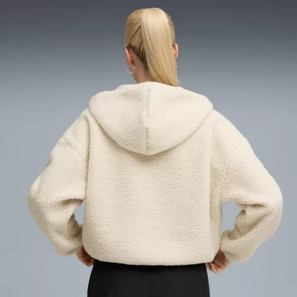  Ženska majica PUMA WARDROBE ESS OVERSIZED POLAR FLEECE HOODIE 632048-87 BIJELA BOJA 