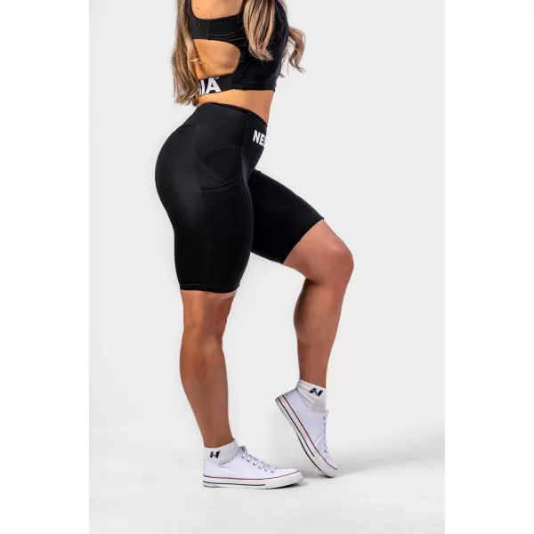  GYM THERAPY 628 CRNE Nebbia biciklističke hlače visokog struka od 10 inča 