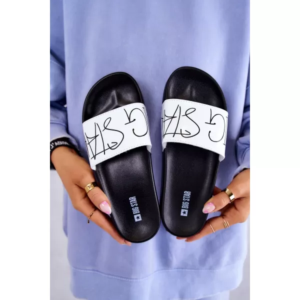  Modne ženske papuče BIG STAR JJ274A275 WHITE Big Star Shoes 