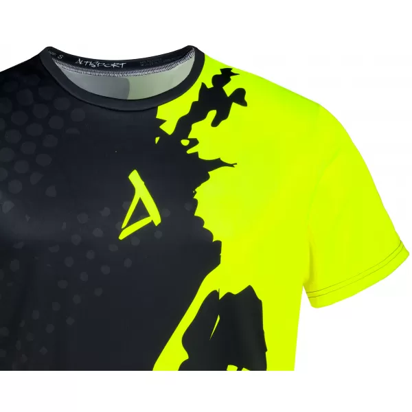  Muška premium funkcionalna majica ALTISPORT VOJ/ALM112TR01 CRNO-FLUO ŽUTA 
