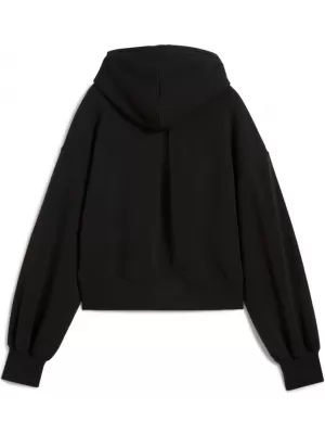 Ženska majica PUMA WARDROBE ESS RELAXED CROPPED HOODIE TR 629746-01 CRNI