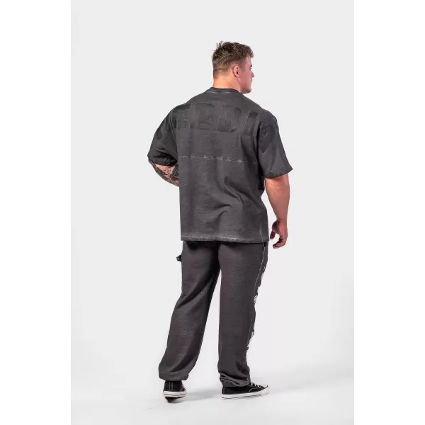  Isprana prevelika majica kratkih rukava NO SHORTCUTS 369 BLACK Nebbia 