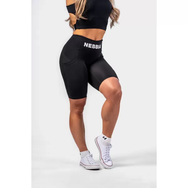  GYM THERAPY 628 CRNE Nebbia biciklističke hlače visokog struka od 10 inča 