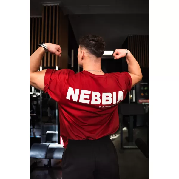  Oversized majica kratkih rukava GYM ESSENTIALS 381 TAMNOCRVENA Nebbia 