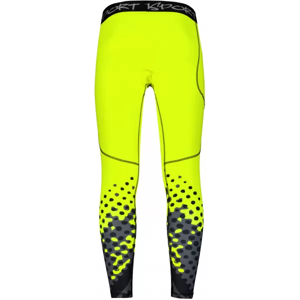  Muške duge premium sportske tajice ALTISPORT VOJ/ALM109LEG01 FLUO ŽUTA 