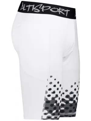 Muške sportske tajice iznad koljena premium ALTISPORT VOJ/ALM109LEG02 BIJELA