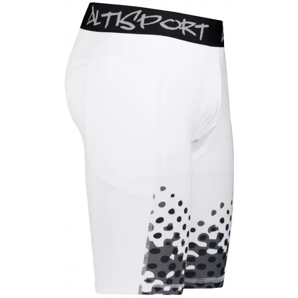  Muške sportske tajice iznad koljena premium ALTISPORT VOJ/ALM109LEG02 BIJELA 