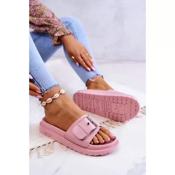  Modne ženske papuče BIG STAR JJ274A308 PINK Big Star Shoes 