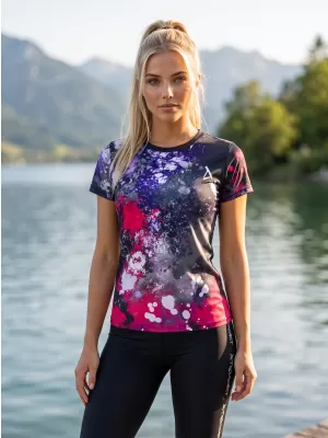 Ženska premium funkcionalna majica ALTISPORT VOJ/ALW055TR01 CRNO RUŽIČASTA