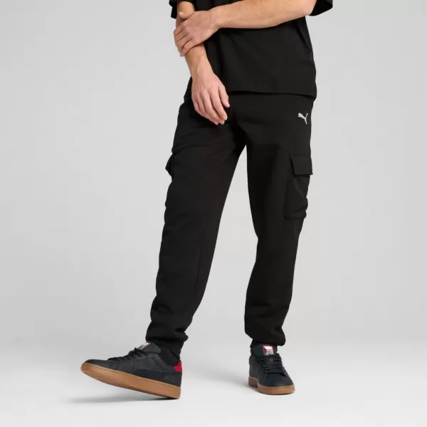  Muške trenirke PUMA ESS CARGO PANTS FL CL 682656-01 CRNA 