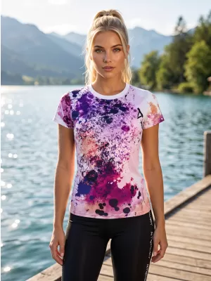 Ženska premium funkcionalna majica ALTISPORT VOJ/ALW055TR01 LJUBIČASTA/NARANČASTA