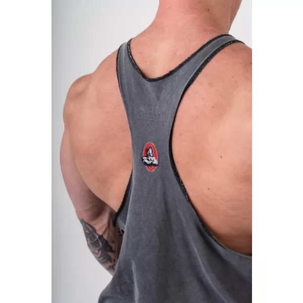  Washed muscle back stringer GOLDEN AGE 791 BLACK Nebbia 