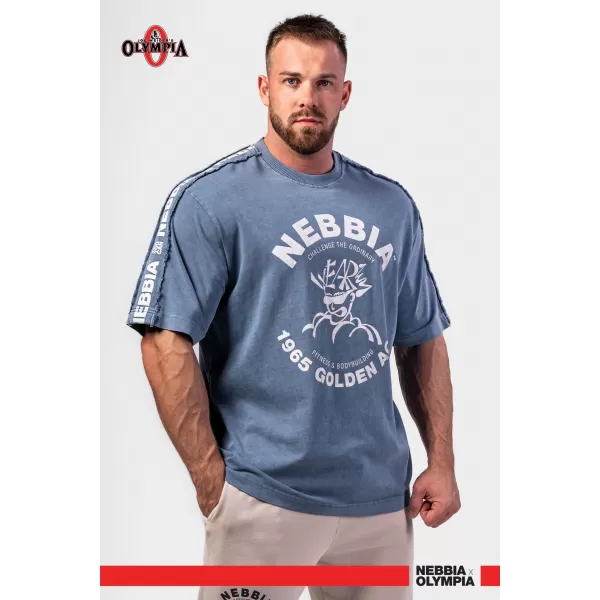  Isprana oversized majica GOLDEN AGE 790 BLUE Nebbia 