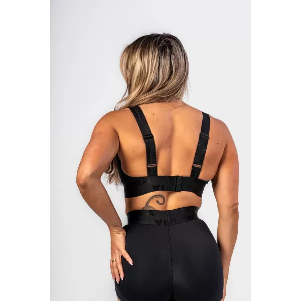  Ženski sportski grudnjak s pojačanjem INTENSE Iconic 844 BLACK Nebbia 