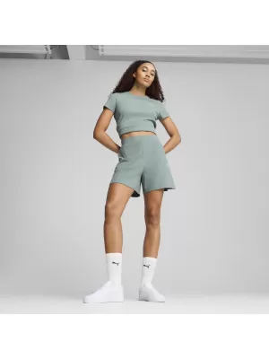 Ženske kratke hlače PUMA ESS ELEVATED SHORTS 685026_30 ZELENI MJESEC