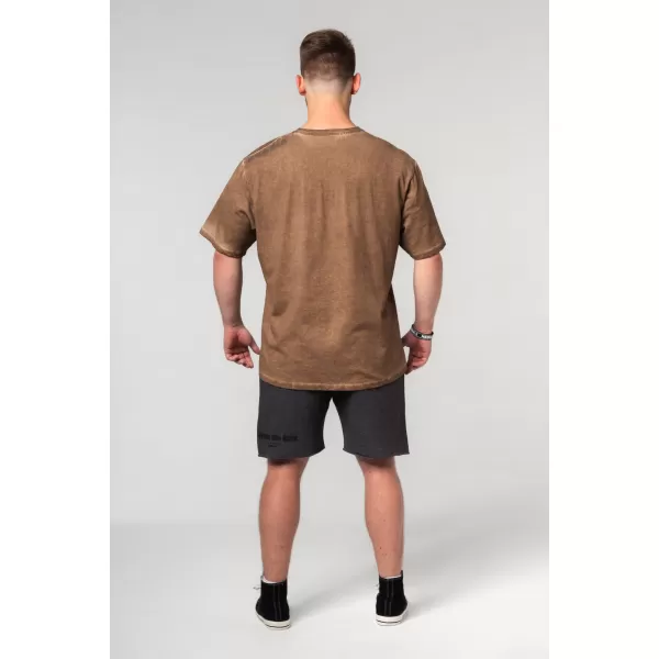  Isprana oversized majica kratkih rukava HERITAGE 355 SVIJETLO SMEĐA Nebbia 