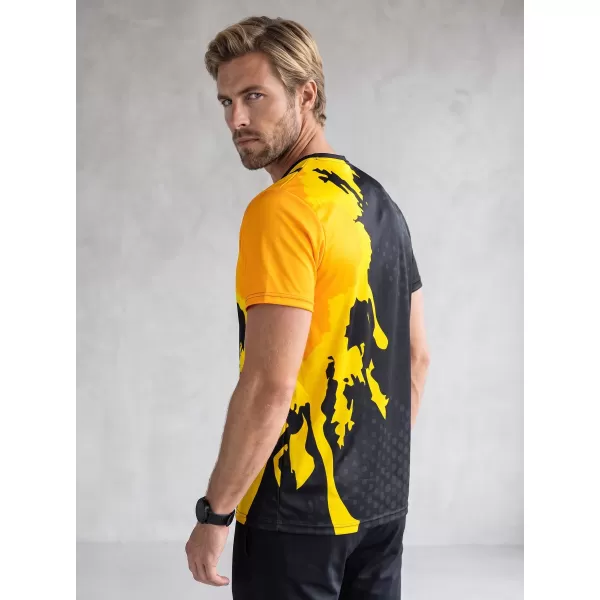  Muška premium funkcionalna majica ALTISPORT VOJ/ALM112TR01 CRNO-FLUO NARANČASTA 