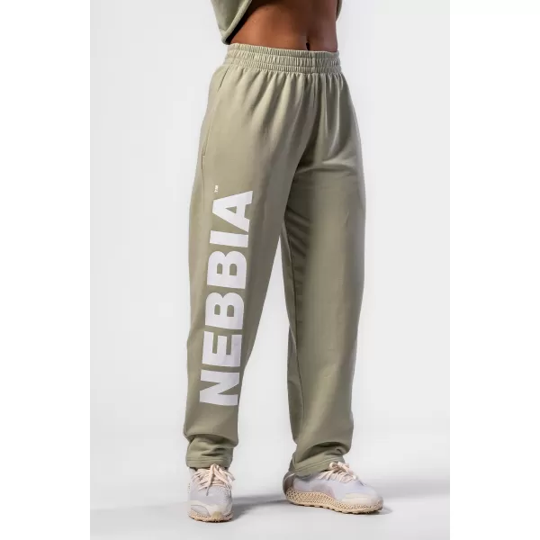  Široke široke trenirke BOYFRIEND STYLE 432 SVIJETLO ZELENA Nebbia 
