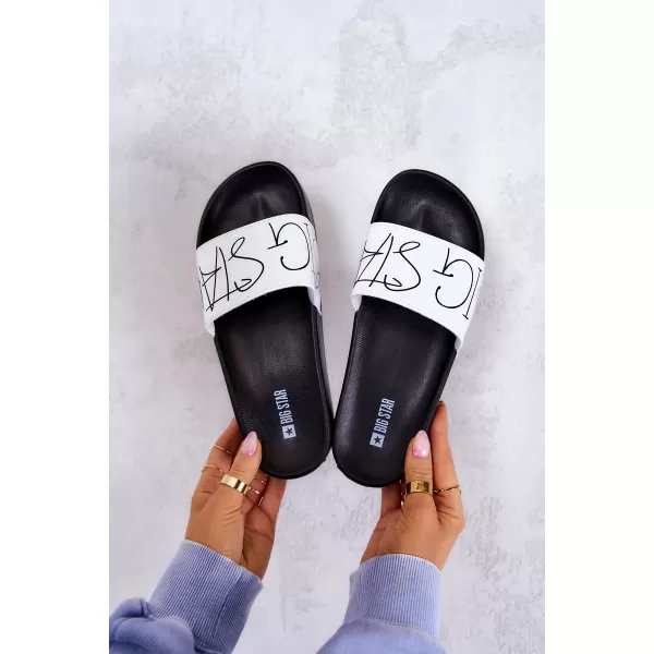  Modne ženske papuče BIG STAR JJ274A275 WHITE Big Star Shoes 