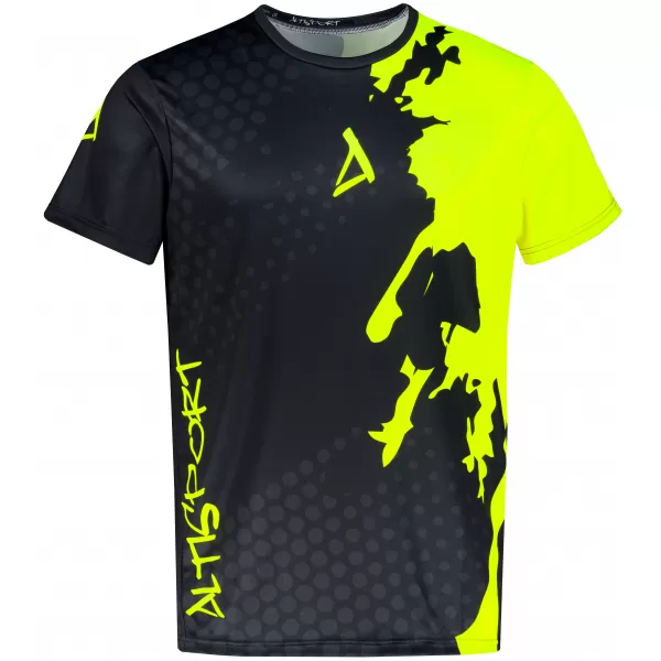  Muška premium funkcionalna majica ALTISPORT VOJ/ALM112TR01 CRNO-FLUO ŽUTA 