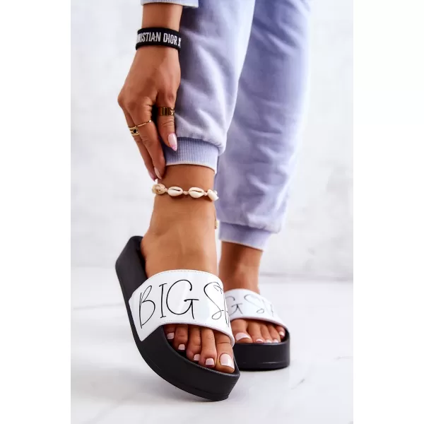  Modne ženske papuče BIG STAR JJ274A275 WHITE Big Star Shoes 