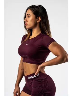 Crop top otvorenih leđa STRONG BEAUTY 430 TAMNOCRVENA Nebbia