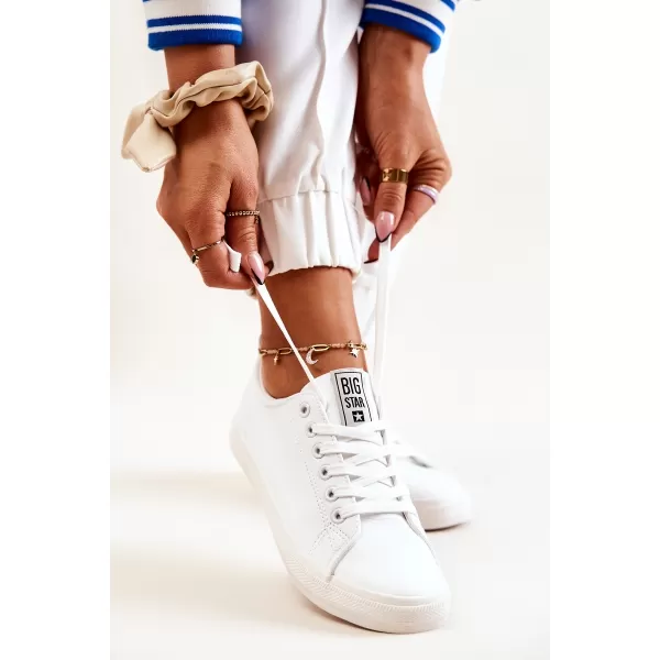  Ženske kožne tenisice BIG STAR JJ274311 WHITE Big Star Shoes 
