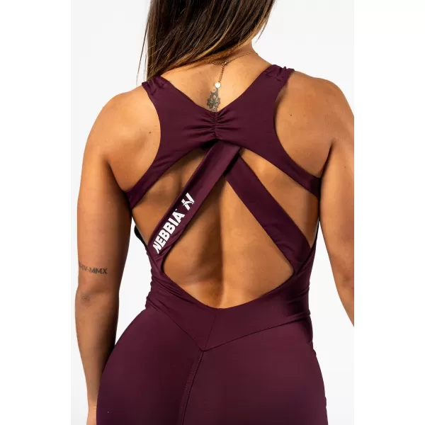 Fitnes kombinezon za oblikovanje STRONG BEAUTY 427 TAMNOCRVENA Nebbia 