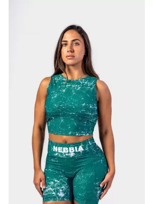 Crop top ROUGH GIRL 617 GREEN Nebbia