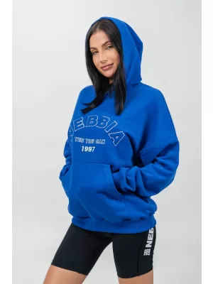 Oversize majica s kapuljačom GYM RAT 256 BLUE Nebbia