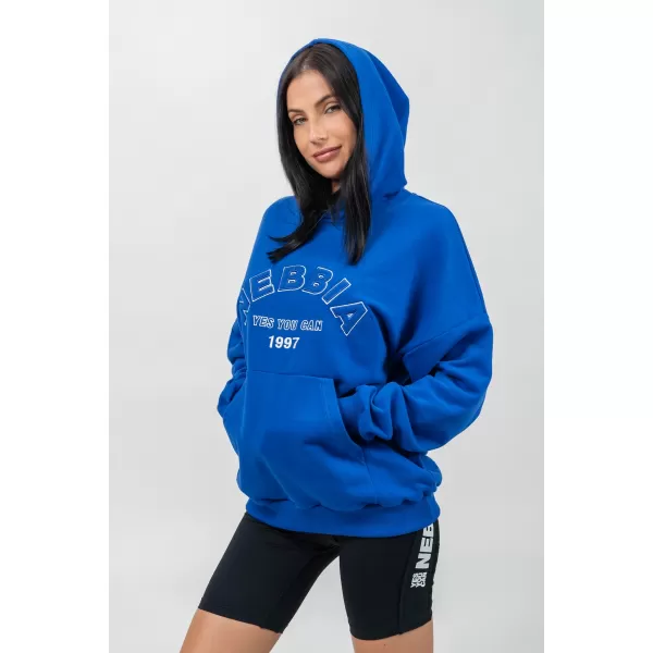  Oversize majica s kapuljačom GYM RAT 256 BLUE Nebbia 