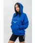 Oversize majica s kapuljačom GYM RAT 256 BLUE Nebbia