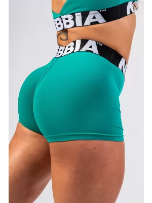 Fitness kratke hlače s visokim strukom GLUTE PUMP 240 GREEN Nebbia