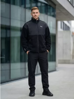 Muška jakna PUMA TECH SOFT TECH RELAXED SHERPA JACKET 632104-01 CRNA
