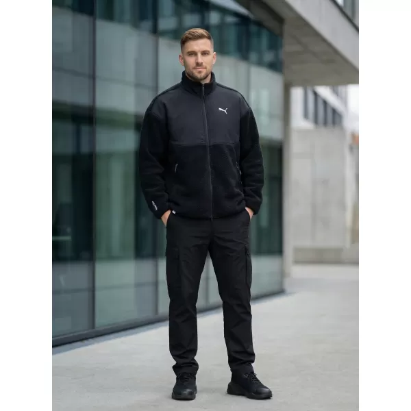  Muška jakna PUMA TECH SOFT TECH RELAXED SHERPA JACKET 632104-01 CRNA 