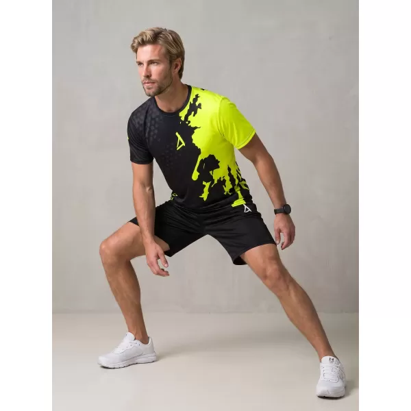  Muška premium funkcionalna majica ALTISPORT VOJ/ALM112TR01 CRNO-FLUO ŽUTA 