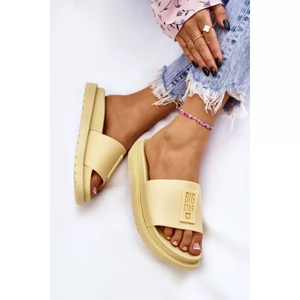  Ženske papuče BIG STAR JJ274A305 YELLOW Big Star Shoes 