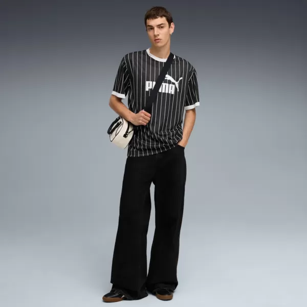  Muški dres PUMA ESS STRIPED JERSEY 688263-01 CRNA 