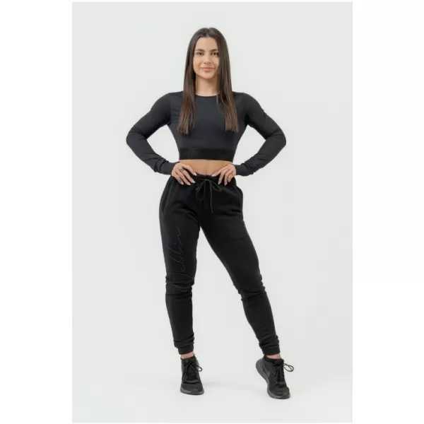  Ženski kratki top s dugim rukavima INTENSE Perform 839 BLACK Nebbia 