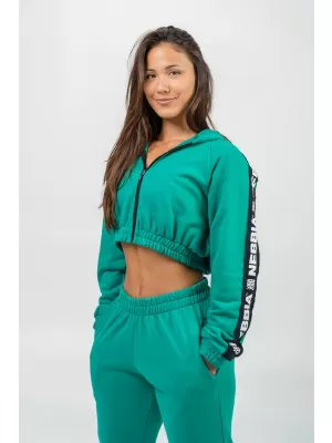 Crop hoodie ICONIC 254 GREEN Nebbia