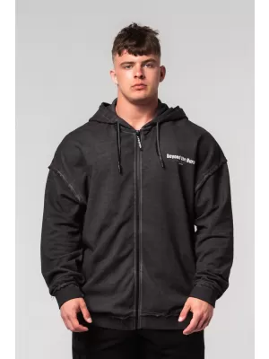 Isprana majica s patentnim zatvaračem GYM BRO 362 BLACK Nebbia