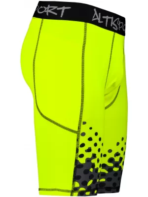 Muške sportske tajice iznad koljena premium ALTISPORT VOJ/ALM109LEG02 FLUO ŽUTA