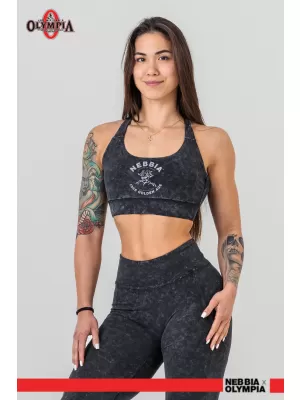 Isprani sportski grudnjak srednje potpore GOLDEN AGE 778 BLACK Nebbia