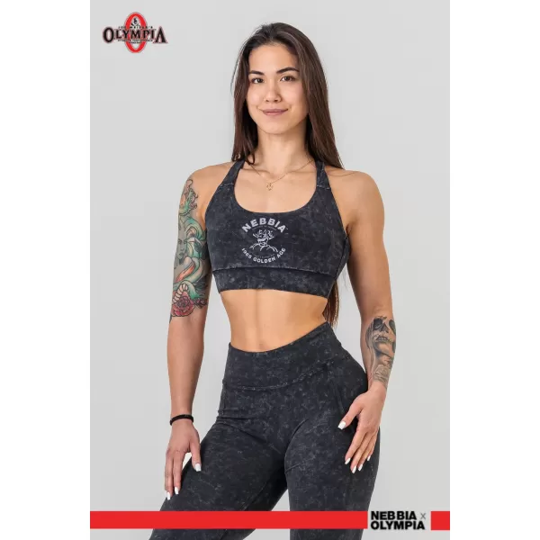  Isprani sportski grudnjak srednje potpore GOLDEN AGE 778 BLACK Nebbia 